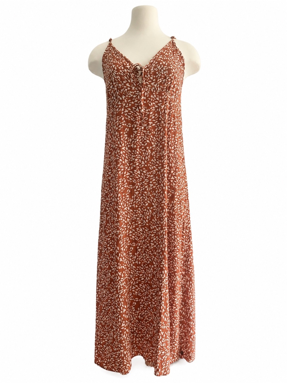 Roxy Rust Floral Maxi Slip Dress